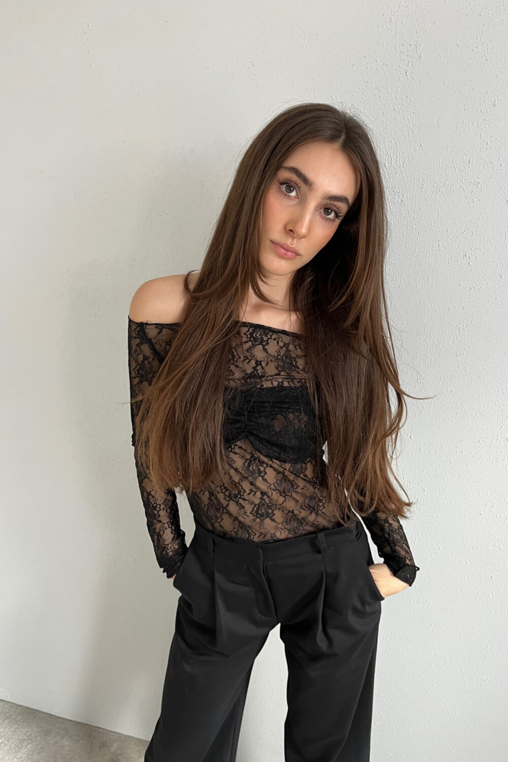 MISTY BLACK LACE BLOUSE - Image 6