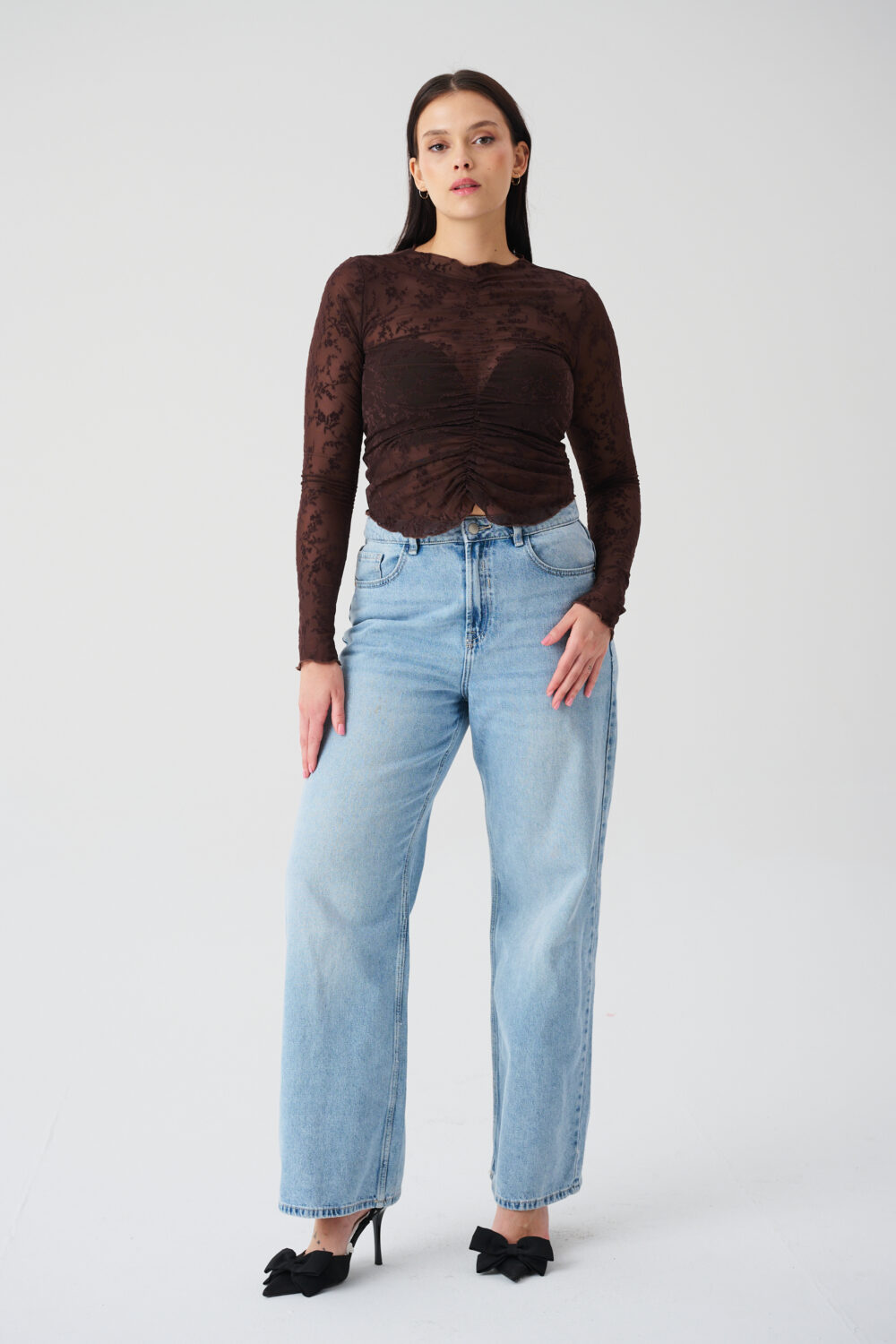LACE BLOUSE ZORA BROWN - Image 4