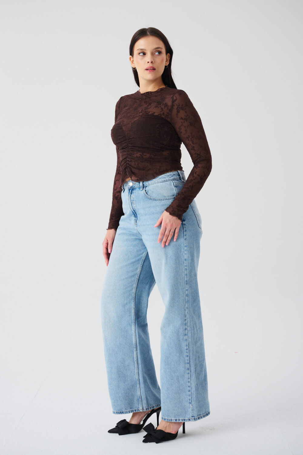 LACE BLOUSE ZORA BROWN - Image 3