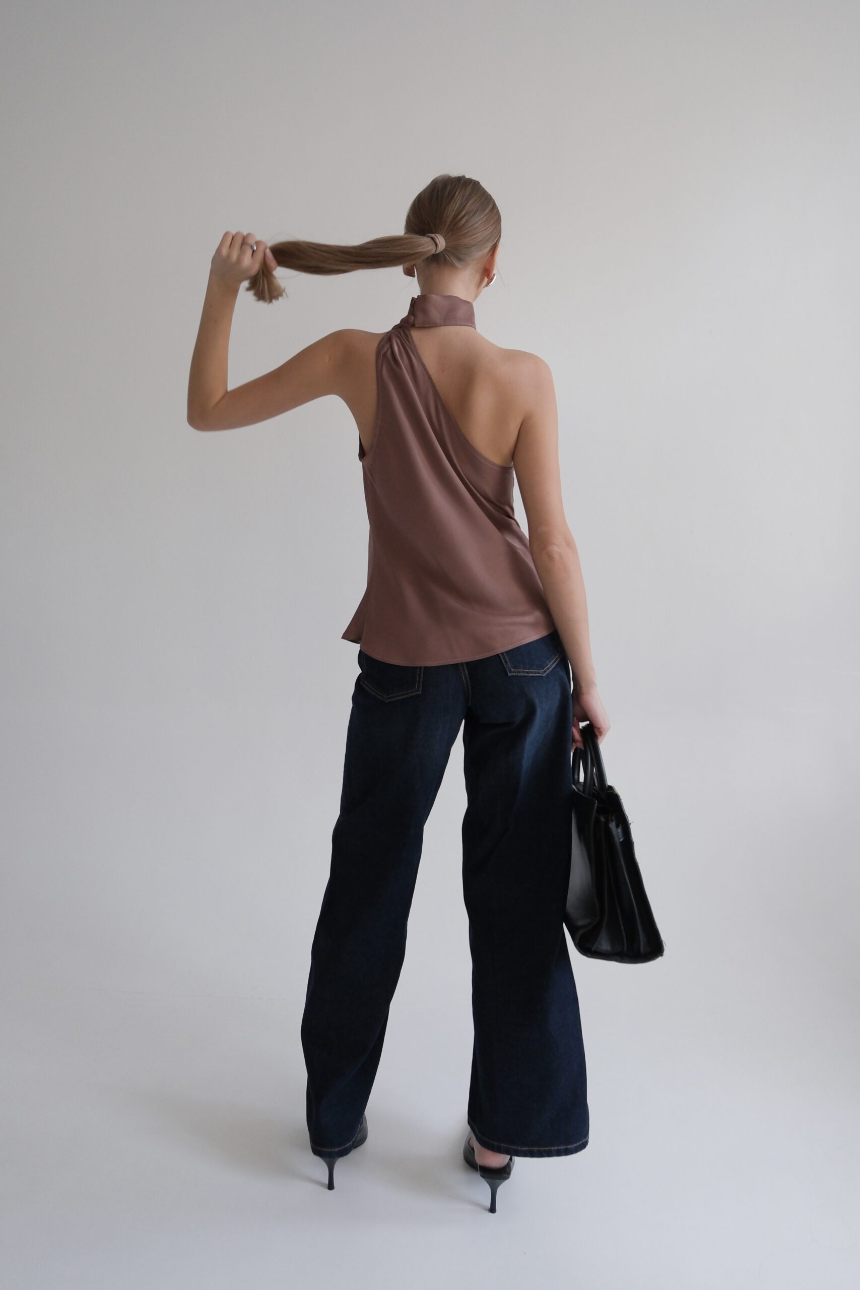 BLUZKA SATYNOWA ALICE CAPPUCCINO