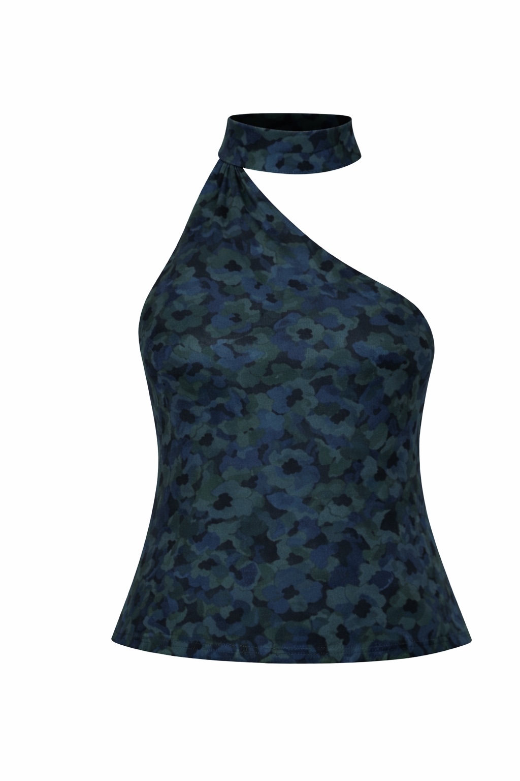 BLUZKA SATYNOWA ALICE PRINT NIEBIESKI
